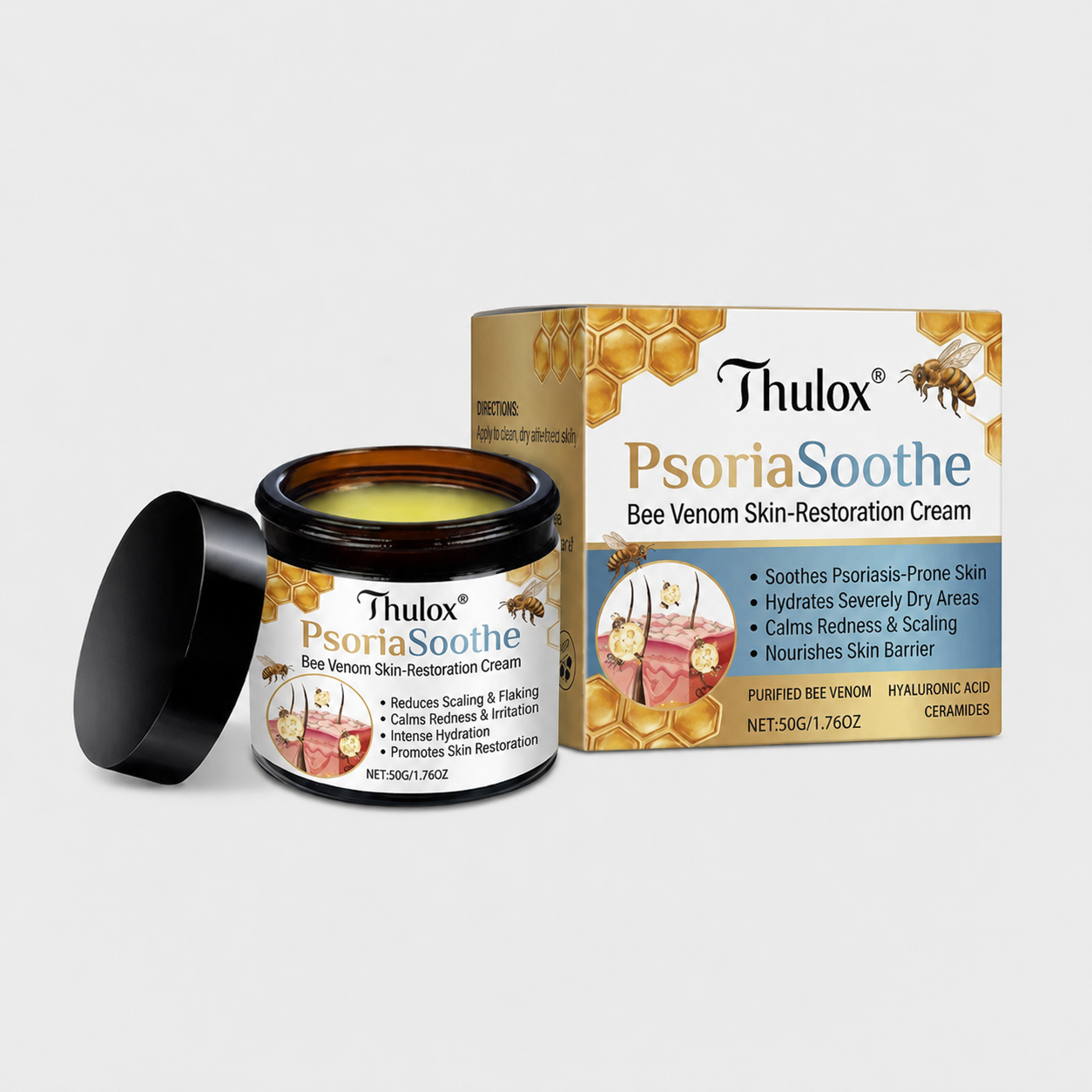 Thulox® PsoriaSoothe Bee Venom Skin-Restoration Cream ✨