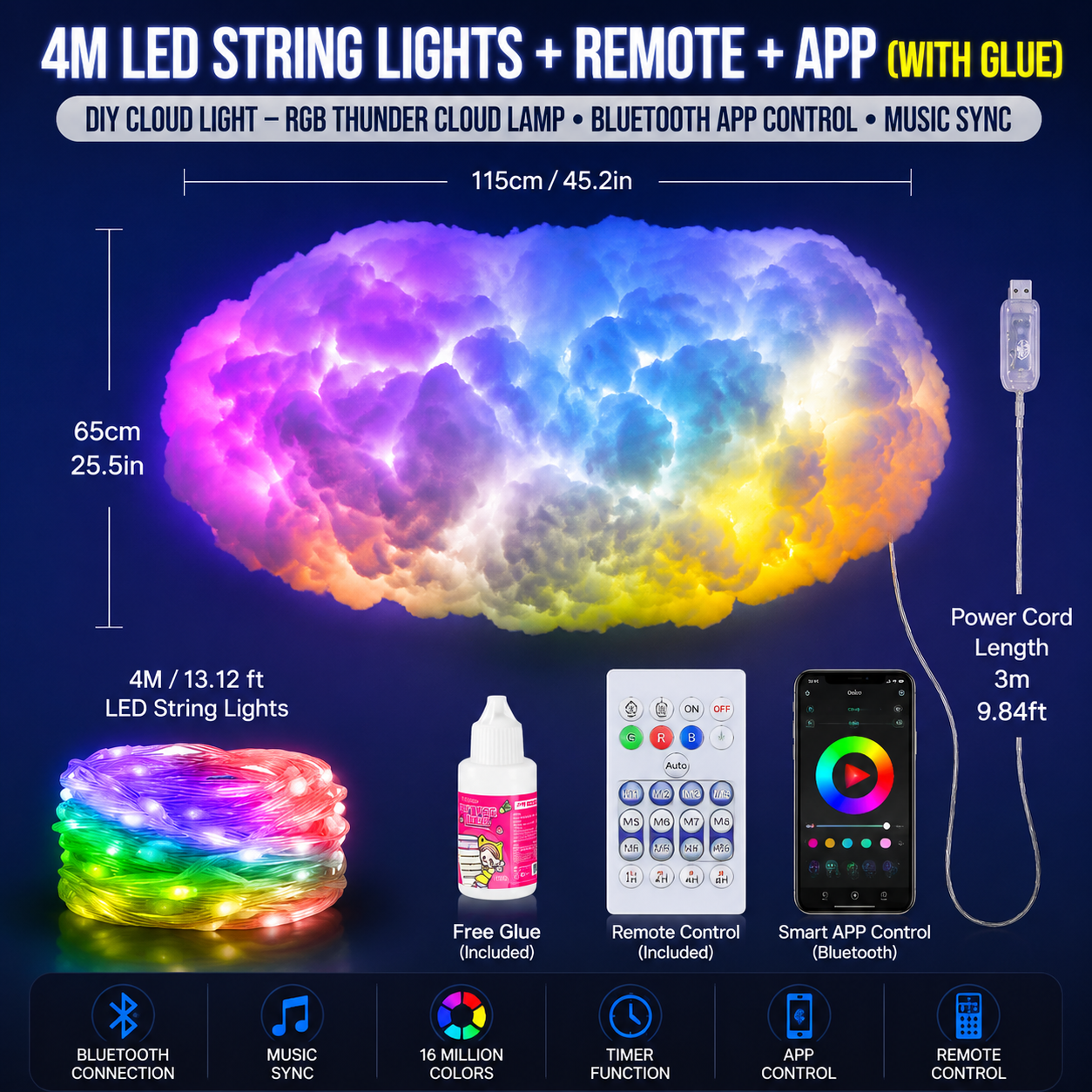 🔥 The Coolest Room Upgrade of 2026,DIY Thundercloud Lamp | Turn Any Room Into A Glowing Atmosphere ☁️⚡