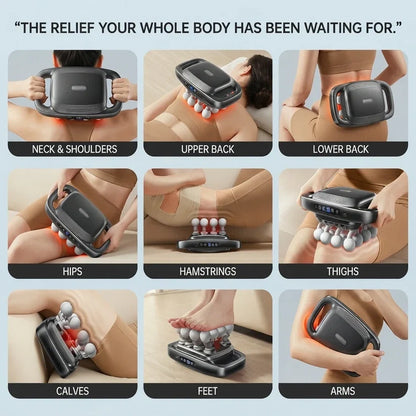 🔥 Today Only: 🔥 16-Head Deep Tissue Back Massager – Red Light, 30 Speeds & Hands-Free Relief