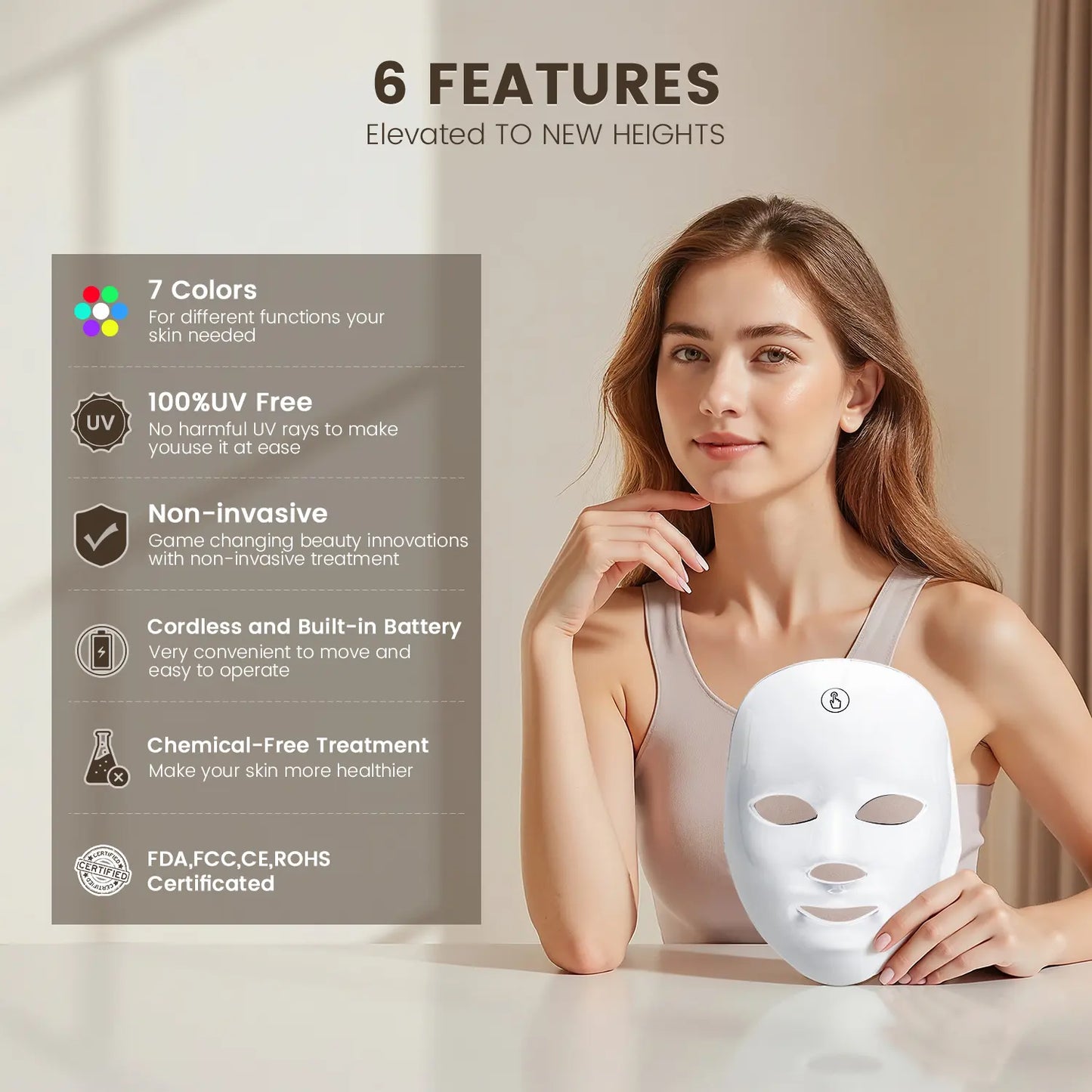 Thulox | Wireless 7-Color LED Photorejuvenation Mask