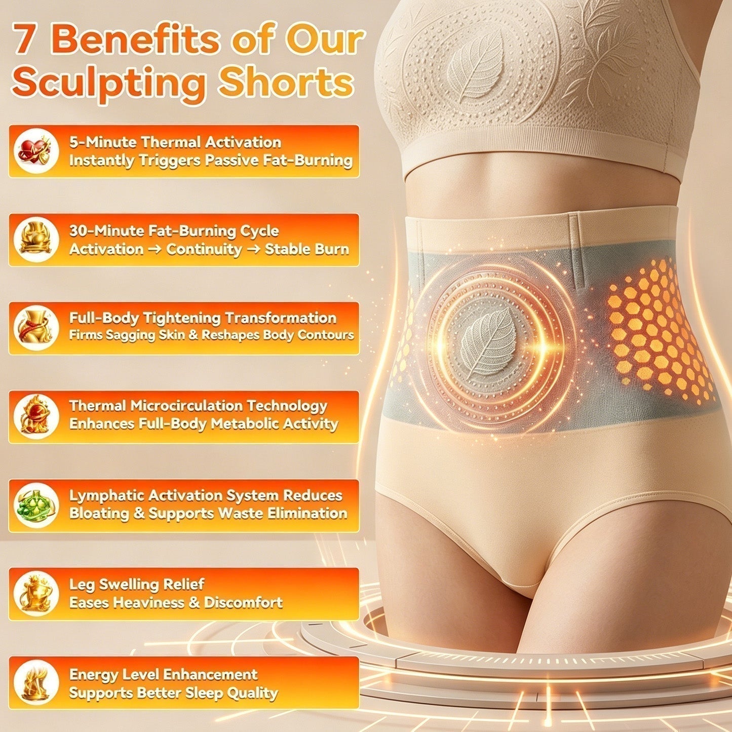 Official Brand Store | 🛡️2026 Moringa & Goldenseal Extract 4-in-1 Micro-Particle Shaping & Fat Burning Shorts