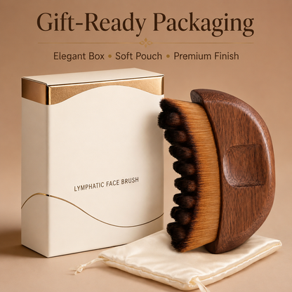✨ Sculpt • Smooth • Refresh Your Natural Beauty. LymphaticContour™ Luxury Walnut Face Sculpting Brush