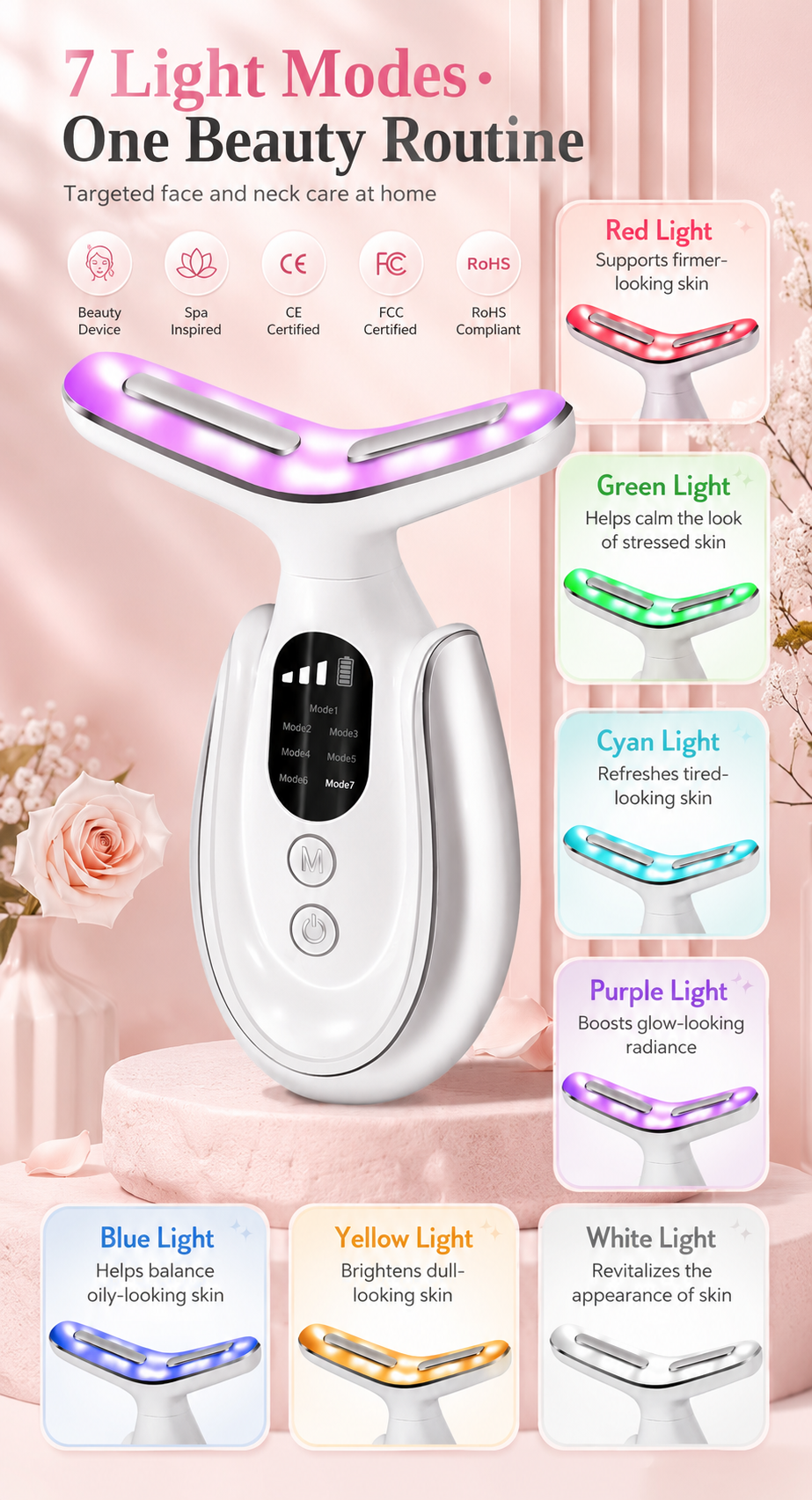 Seven beauty light modes