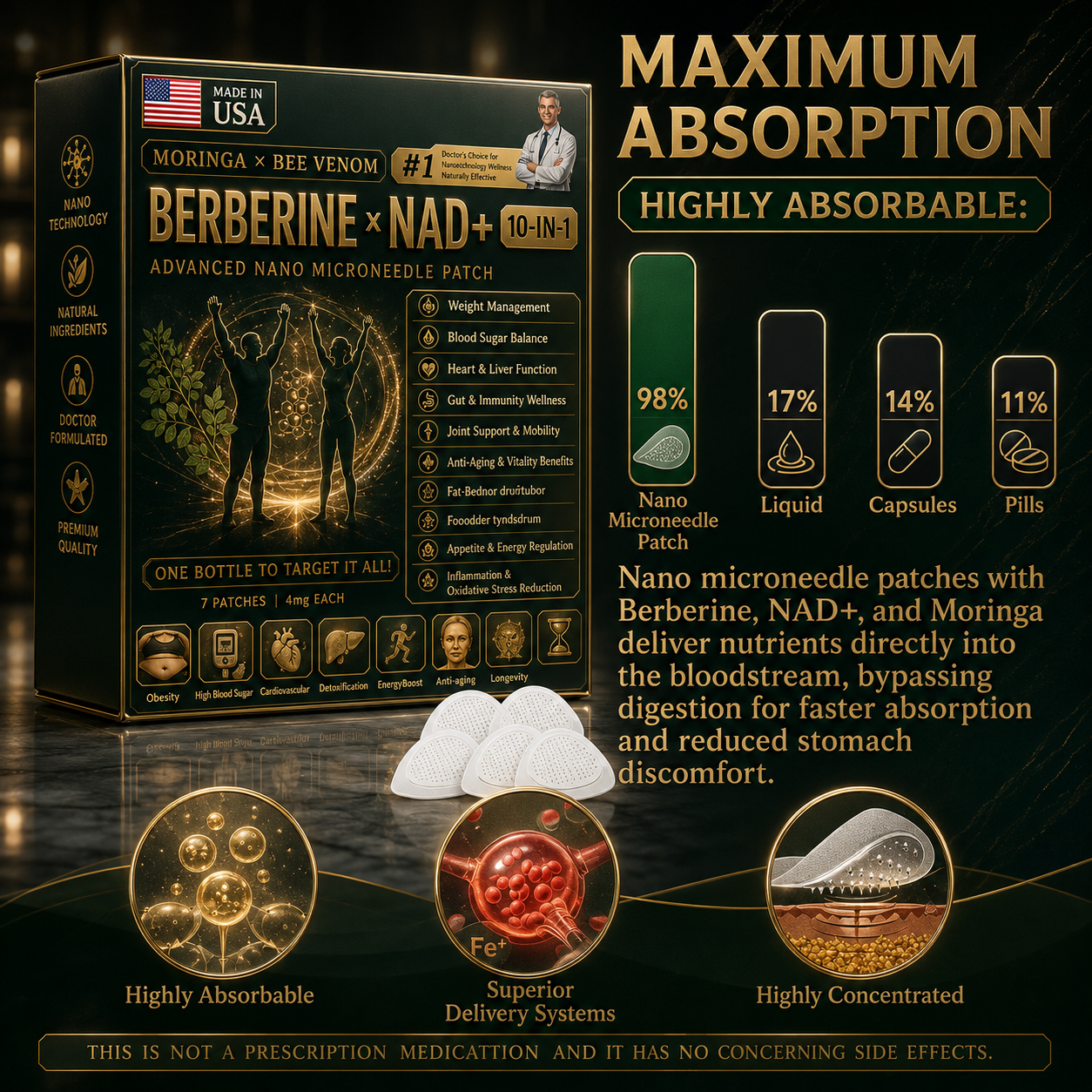 🧑‍⚕️🩺 New upgraded version! Moringa · Berberine × 𝟏𝟎-𝐢𝐧-𝟏 𝐀𝐝𝐯𝐚𝐧𝐜𝐞𝐝 𝐍𝐚𝐧𝐨 𝐌𝐢𝐜𝐫𝐨𝐧𝐞𝐞𝐝𝐥𝐞 𝐏𝐚𝐭𝐜𝐡 — 𝐎𝐧𝐜𝐞 𝐃𝐚𝐢𝐥𝐲, 𝐕𝐢𝐬𝐢𝐛𝐥𝐞 𝐑𝐞𝐬𝐮𝐥𝐭𝐬 𝐢𝐧 𝟕 𝐃𝐚𝐲𝐬