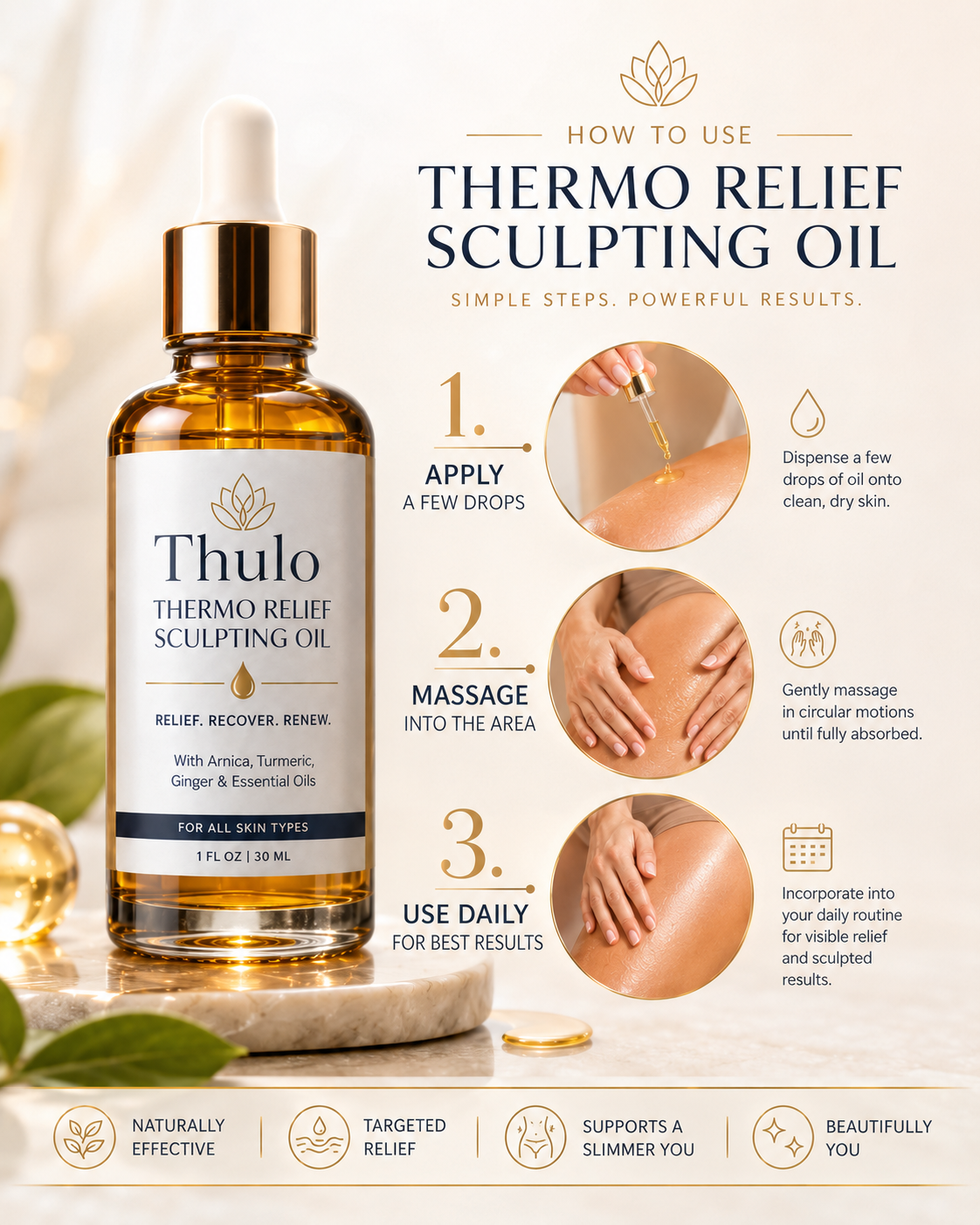🔥Thulo® 🔥Fat Burning & Pain Relief Essential Oil – Instantly Soothes Tired Muscles, Supports Slimming & Body Recovery – Deep Relax Aromatherapy Oil