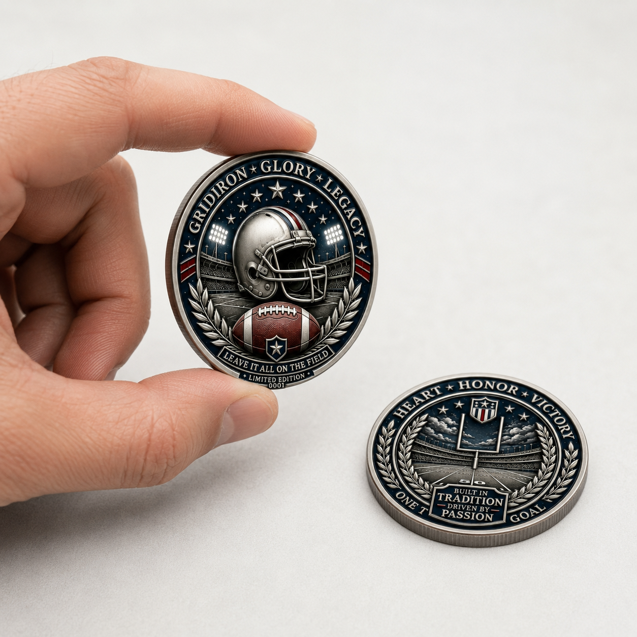 American football commemorative coin image 3