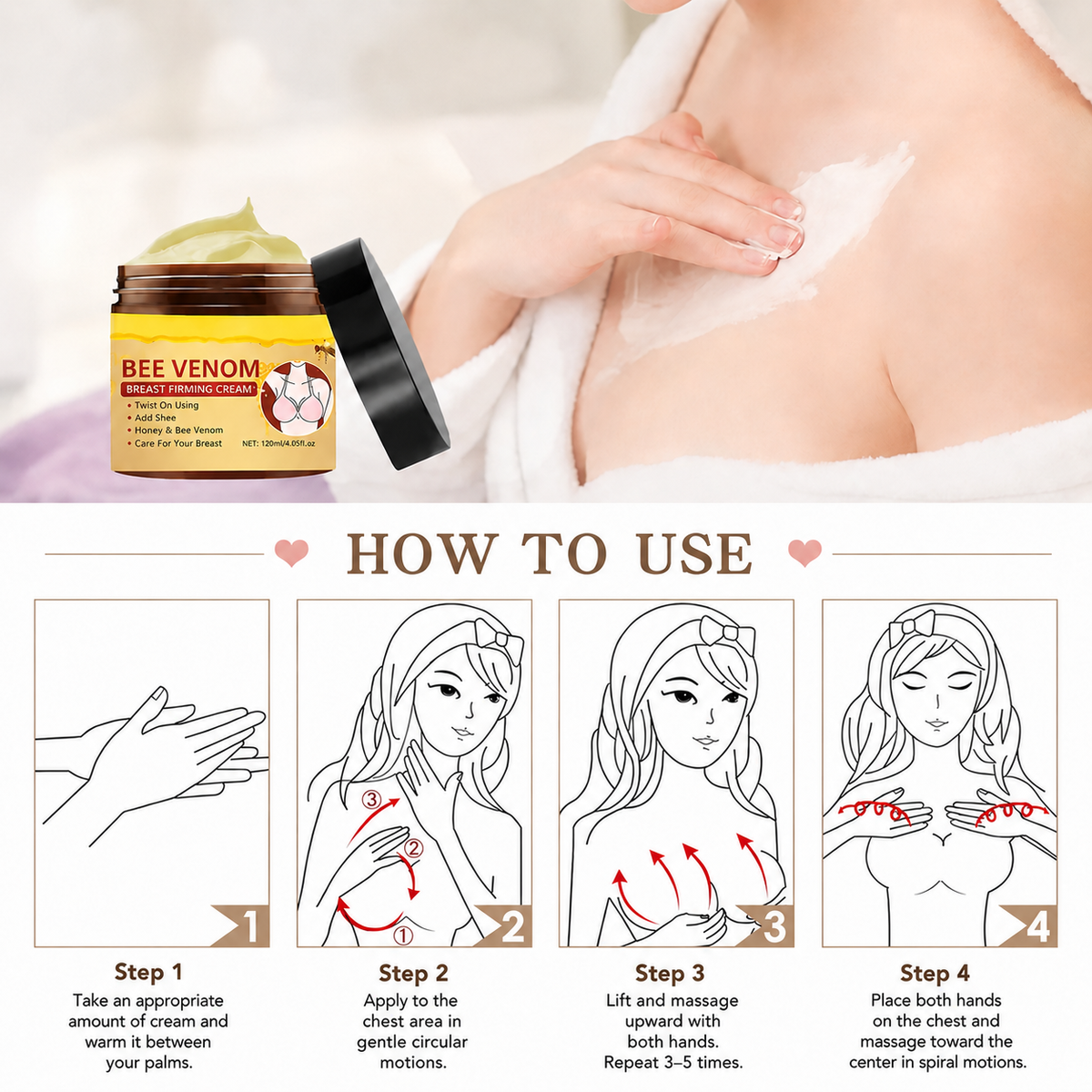 How to use breast firming cream
