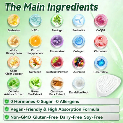 Lose Up to 45lbs: 10-in-1 Nano Microneedle Patch (Moringa & Berberine × NAD+)