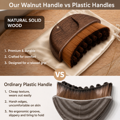 ✨ Sculpt • Smooth • Refresh Your Natural Beauty. LymphaticContour™ Luxury Walnut Face Sculpting Brush