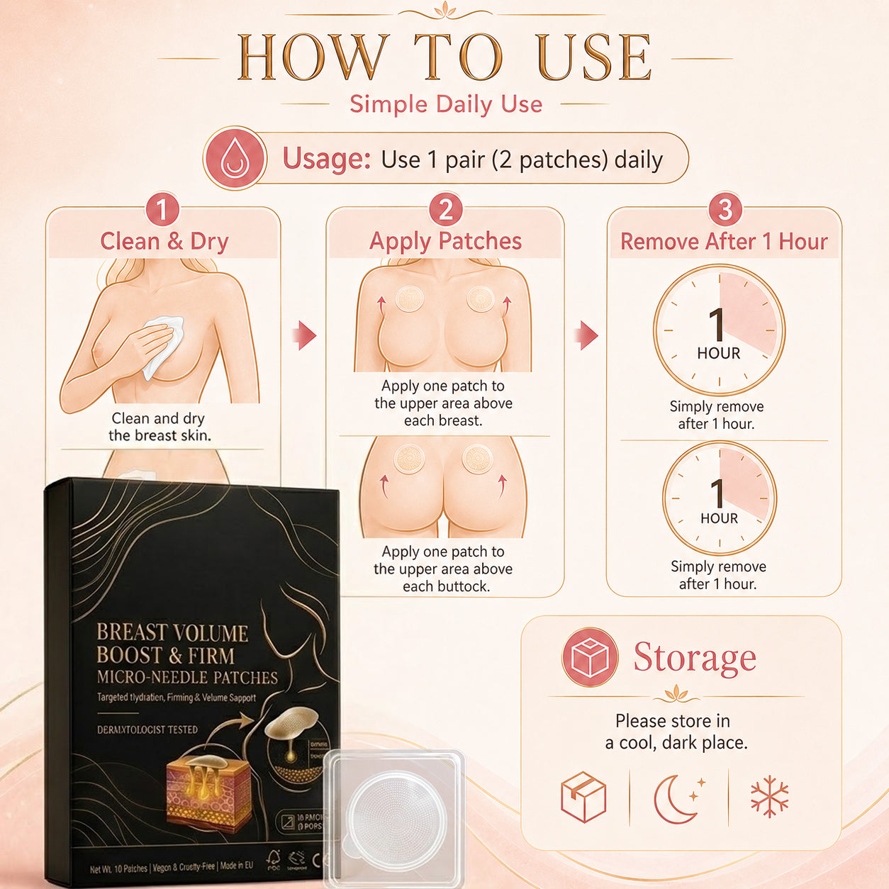 💥Ctmson® Targeted Breast Enhancement Advanced Nano Microneedle Patch