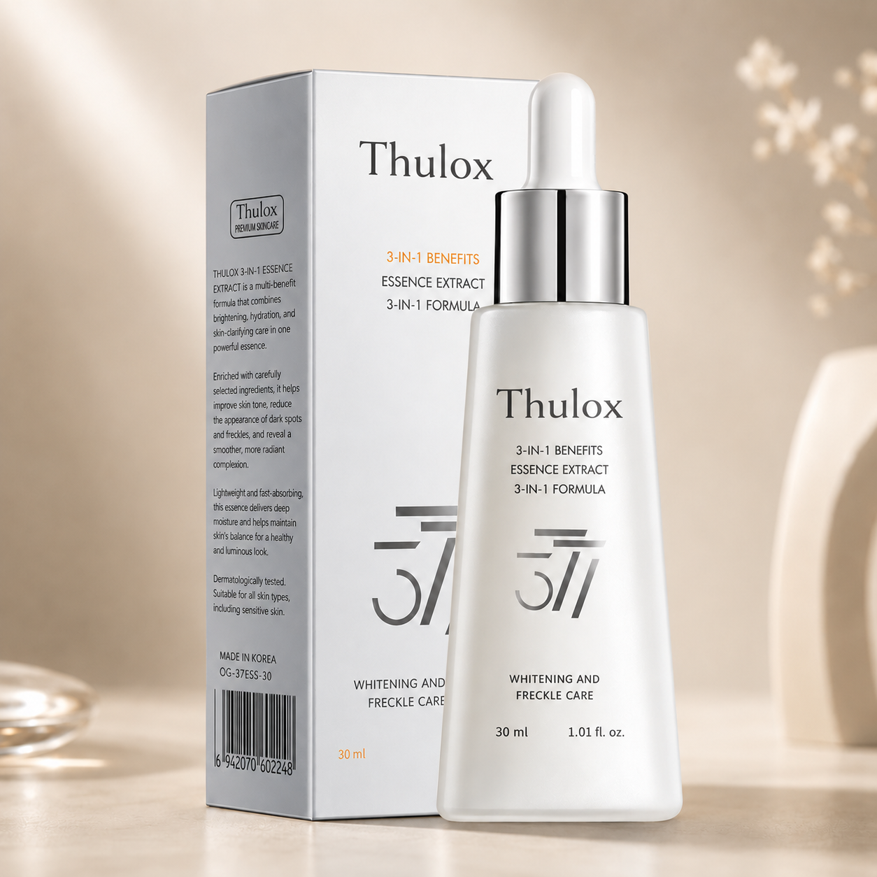 💧 Limited Time Deal: Buy 1 Bottle, Get 1 FREE! Thulox™ 377 Brightening Essence Serum – Fade Dark Spots & Reveal Radiant, Youthful-Looking Skin！