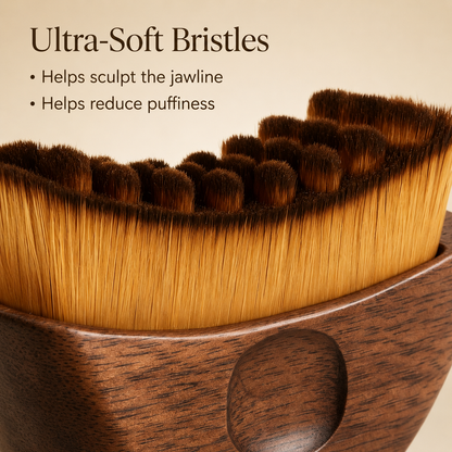 ✨ Sculpt • Smooth • Refresh Your Natural Beauty. LymphaticContour™ Luxury Walnut Face Sculpting Brush