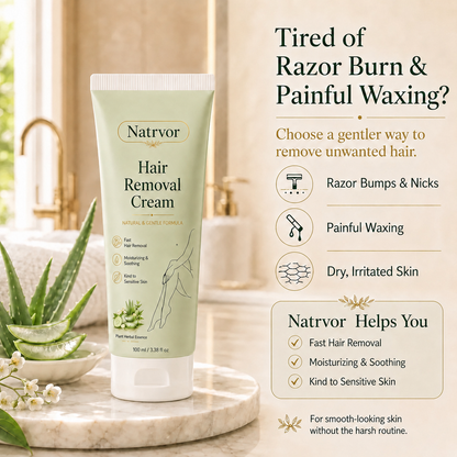 Safeorigs  Natural Gentle Hair Removal Cream | For Women & Men, Sensitive Skin