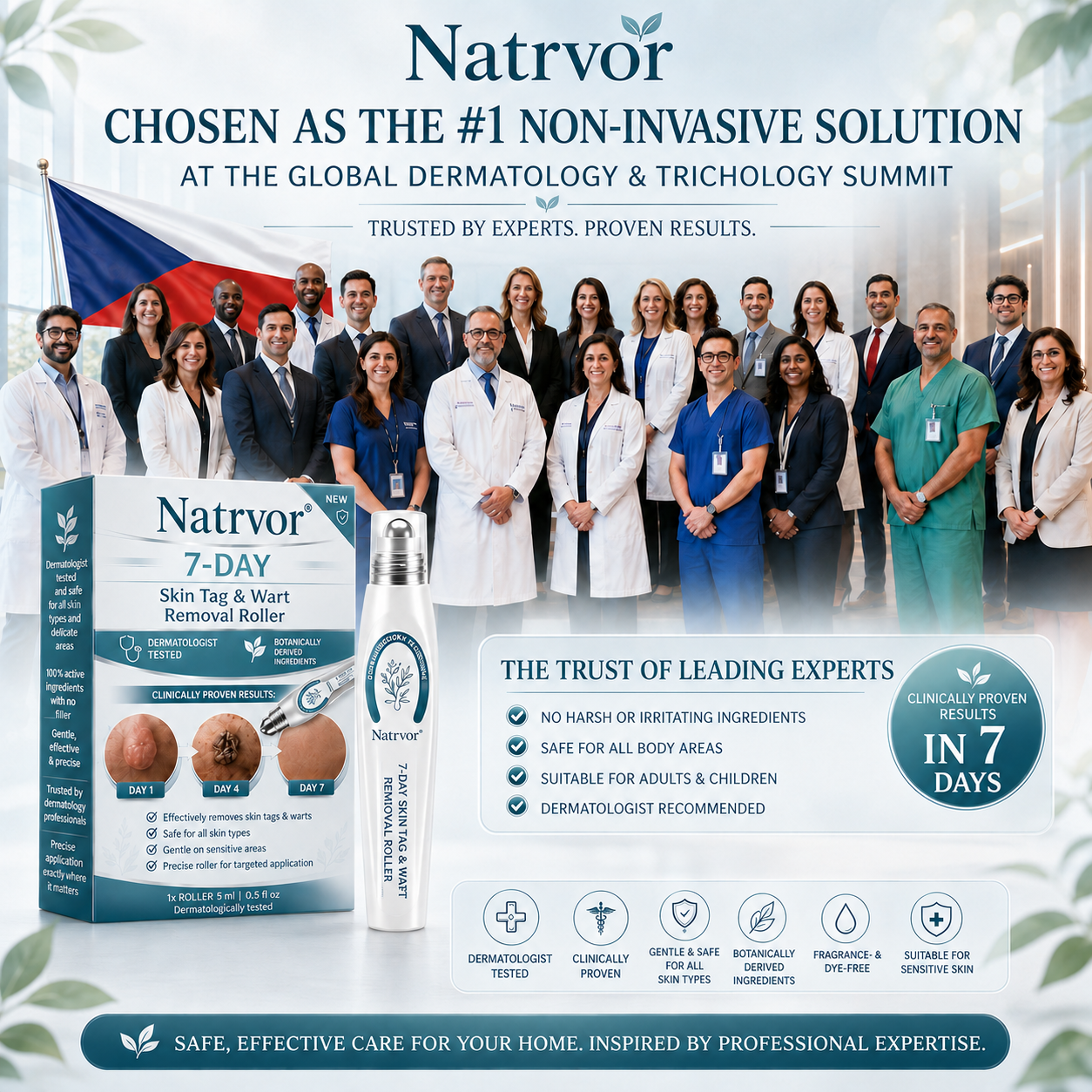 🔥 Natrvor® 7-Day Skin Tag & Dark Spot Care Roller Pain-Free • No Scar Marks • Precision Rollerball Applicator 🌈