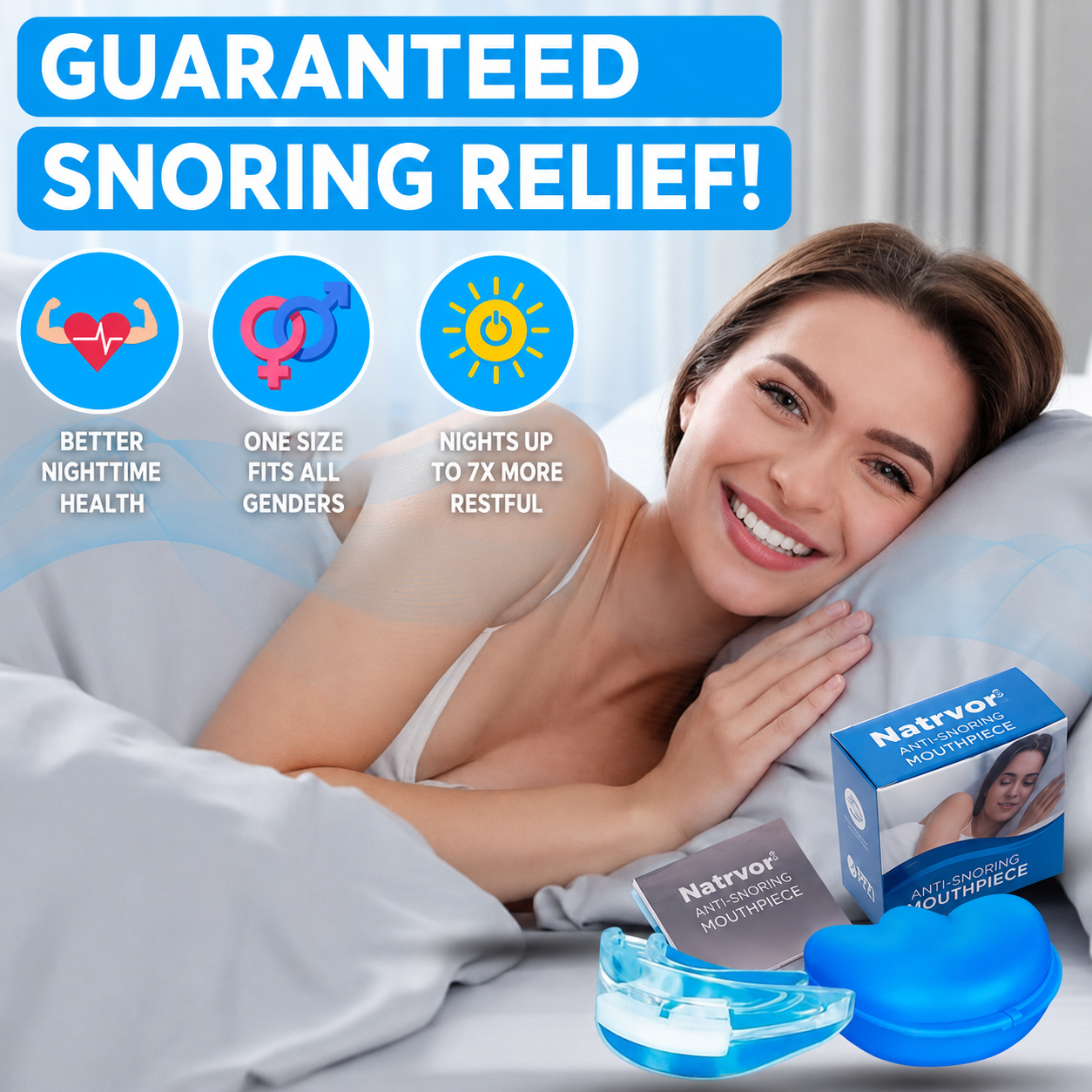 Natrvor® Anti-Snoring Mouthpiece😴Sleep Quieter. Wake Up Refreshed.Buy 1, Get 1 Free😱