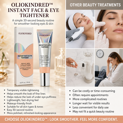 OLIOKINDRED™ Instant Face Temporary Tightener – Instant visible results in 30 seconds
