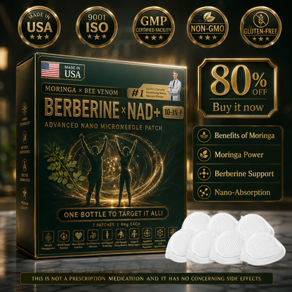 🧑‍⚕️🩺 New upgraded version! Moringa · Berberine × 𝟏𝟎-𝐢𝐧-𝟏 𝐀𝐝𝐯𝐚𝐧𝐜𝐞𝐝 𝐍𝐚𝐧𝐨 𝐌𝐢𝐜𝐫𝐨𝐧𝐞𝐞𝐝𝐥𝐞 𝐏𝐚𝐭𝐜𝐡 — 𝐎𝐧𝐜𝐞 𝐃𝐚𝐢𝐥𝐲, 𝐕𝐢𝐬𝐢𝐛𝐥𝐞 𝐑𝐞𝐬𝐮𝐥𝐭𝐬 𝐢𝐧 𝟕 𝐃𝐚𝐲𝐬