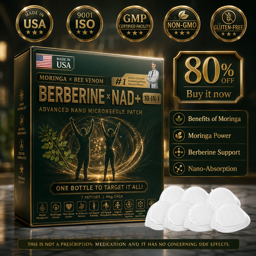 🧑‍⚕️🩺 New upgraded version! Moringa · Berberine × 𝟏𝟎-𝐢𝐧-𝟏 𝐀𝐝𝐯𝐚𝐧𝐜𝐞𝐝 𝐍𝐚𝐧𝐨 𝐌𝐢𝐜𝐫𝐨𝐧𝐞𝐞𝐝𝐥𝐞 𝐏𝐚𝐭𝐜𝐡 — 𝐎𝐧𝐜𝐞 𝐃𝐚𝐢𝐥𝐲, 𝐕𝐢𝐬𝐢𝐛𝐥𝐞 𝐑𝐞𝐬𝐮𝐥𝐭𝐬 𝐢𝐧 𝟕 𝐃𝐚𝐲𝐬