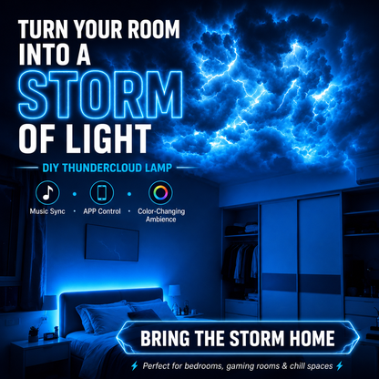 🔥 The Coolest Room Upgrade of 2026，DIY Thundercloud Lamp | Turn Any Room Into A Glowing Atmosphere ☁️⚡