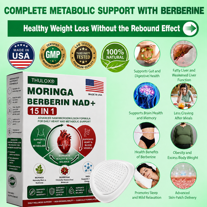 ⚡️ Thulox® 15-in-1 Moringa Berberine NAD+ Patch | Advanced Nano Delivery for Weight & Metabolic Support