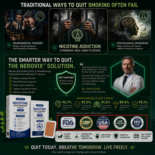 🚭 Break Free from Smoking Naturally with Nerovix™ Quit Smoking Patches！